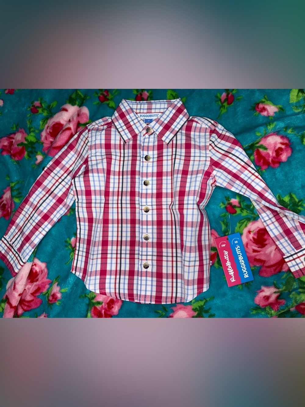 Ruggedbutts 3T NWT Plaid Button-Up Shirt for Kids